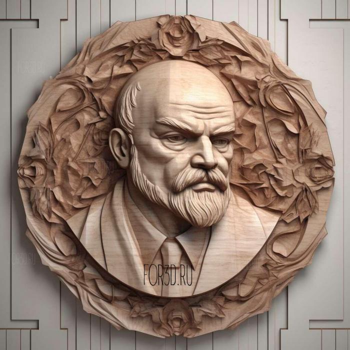 Vladimir Lenin 1 stl model for CNC